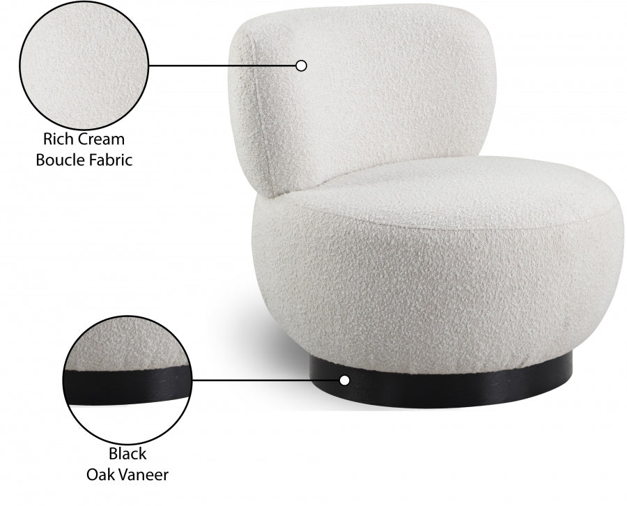 Fauteuil d'appoint rembourré en chenille Vivi