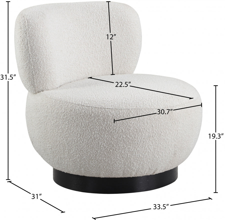 Fauteuil d'appoint rembourré en chenille Vivi