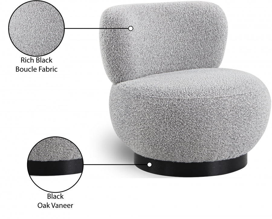 Fauteuil d'appoint rembourré en chenille Vivi