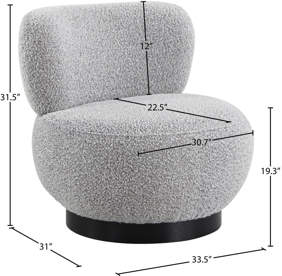 Fauteuil d'appoint rembourré en chenille Vivi