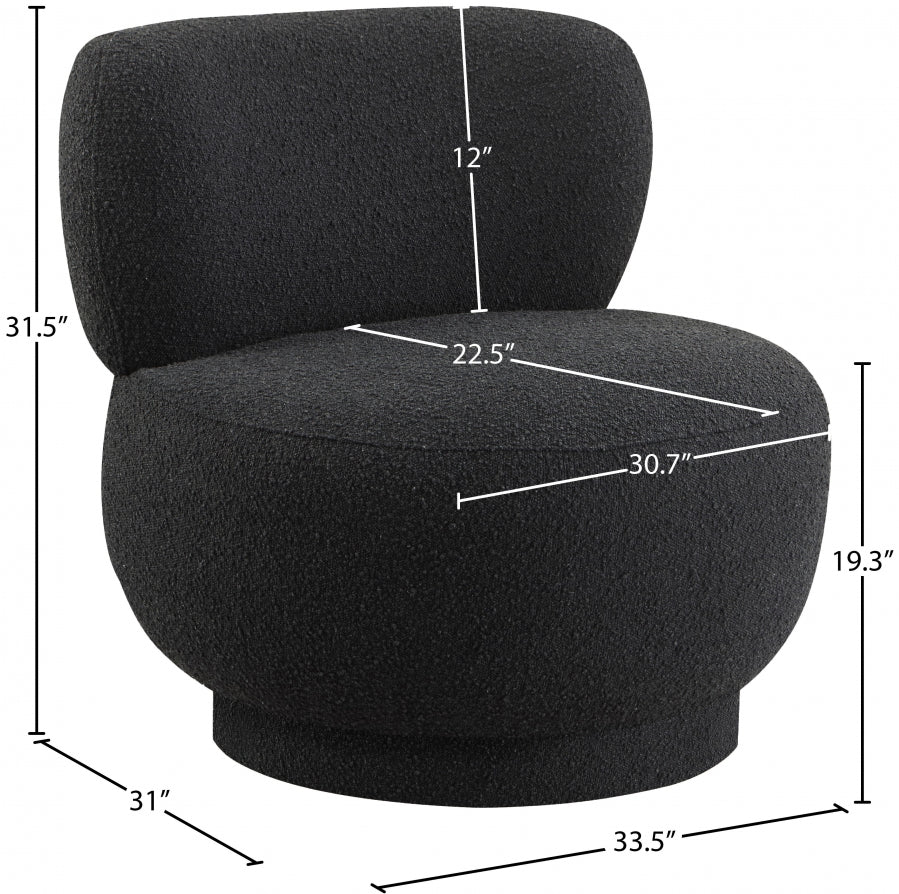 Fauteuil d'appoint rembourré en chenille Vivi