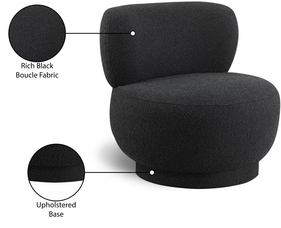 Fauteuil d'appoint rembourré en chenille Vivi
