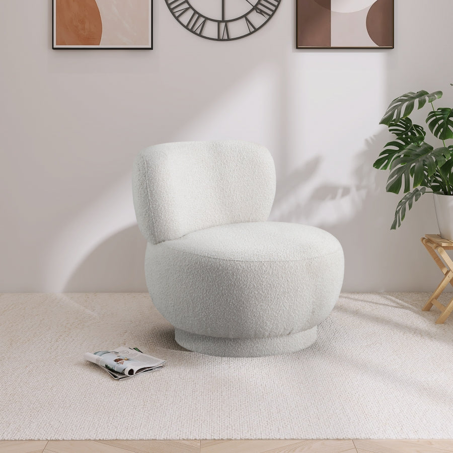 Fauteuil d'appoint rembourré en chenille Vivi