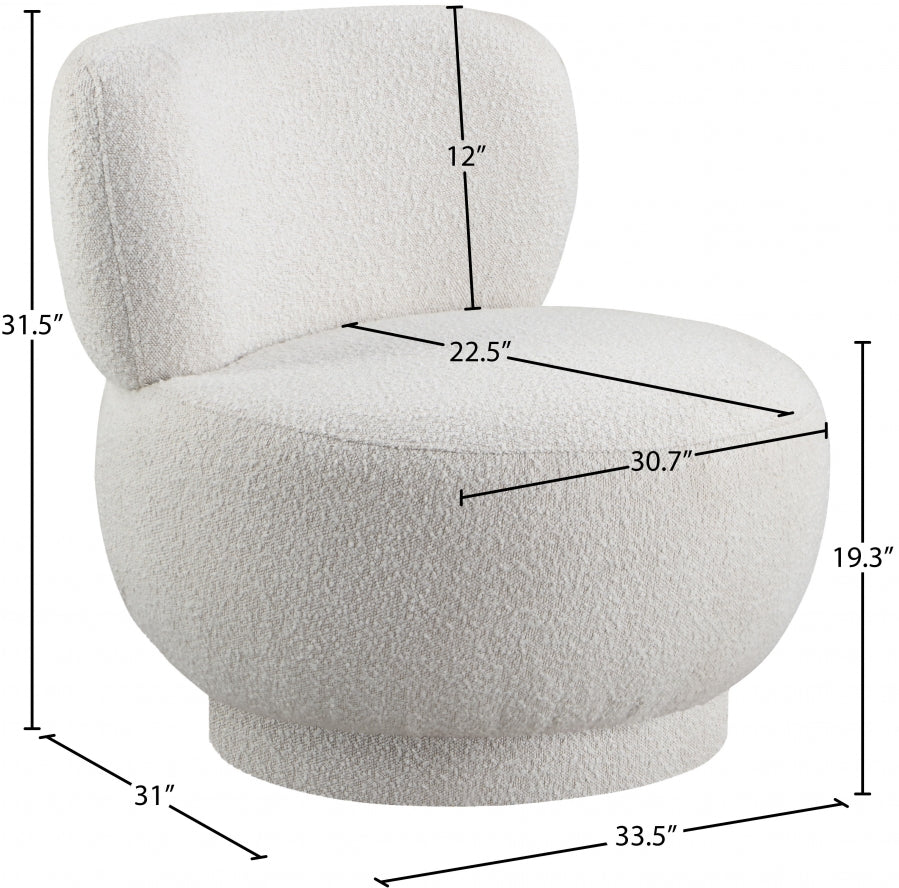 Fauteuil d'appoint rembourré en chenille Vivi