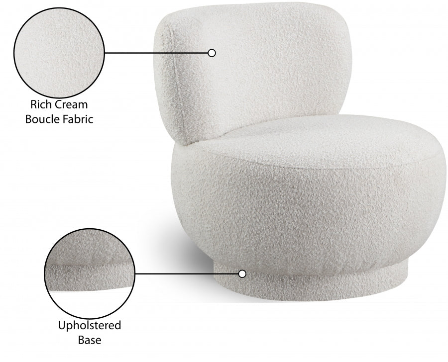 Fauteuil d'appoint rembourré en chenille Vivi