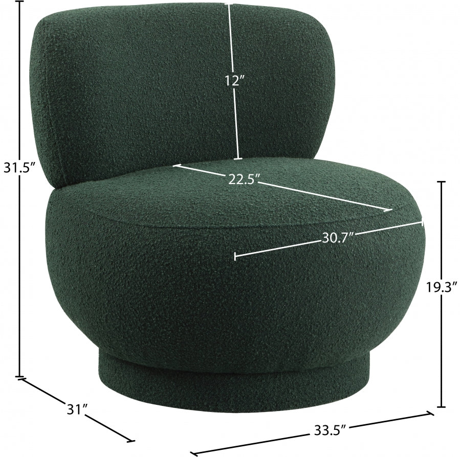 Fauteuil d'appoint rembourré en chenille Vivi