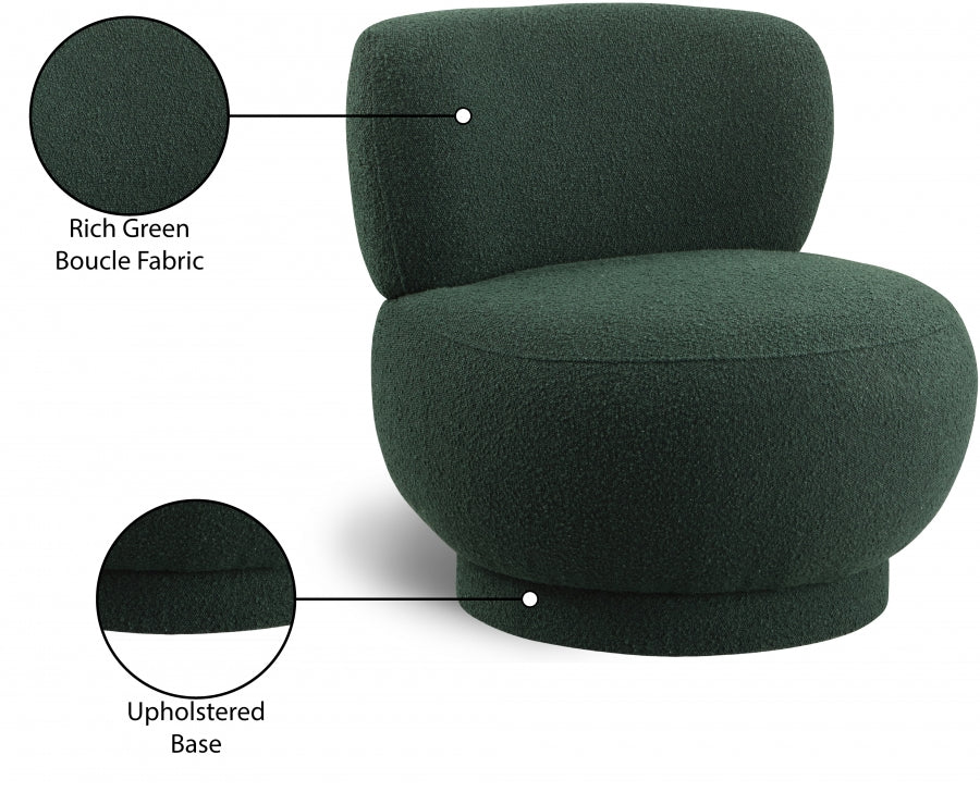 Fauteuil d'appoint rembourré en chenille Vivi