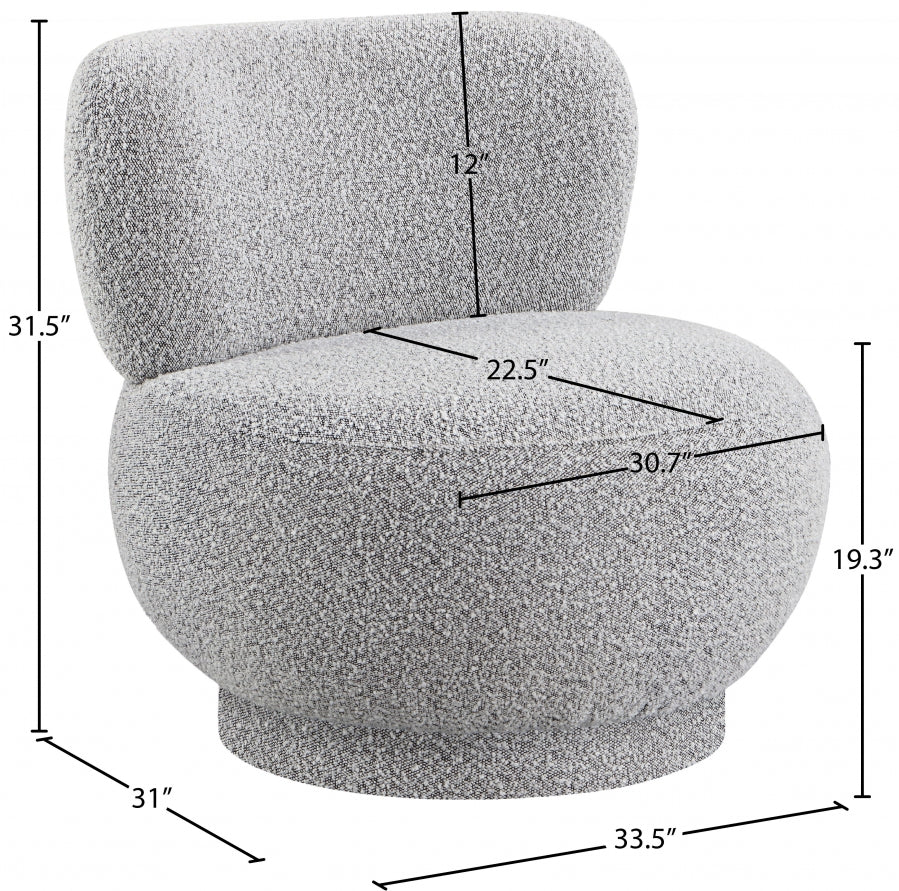 Fauteuil d'appoint rembourré en chenille Vivi