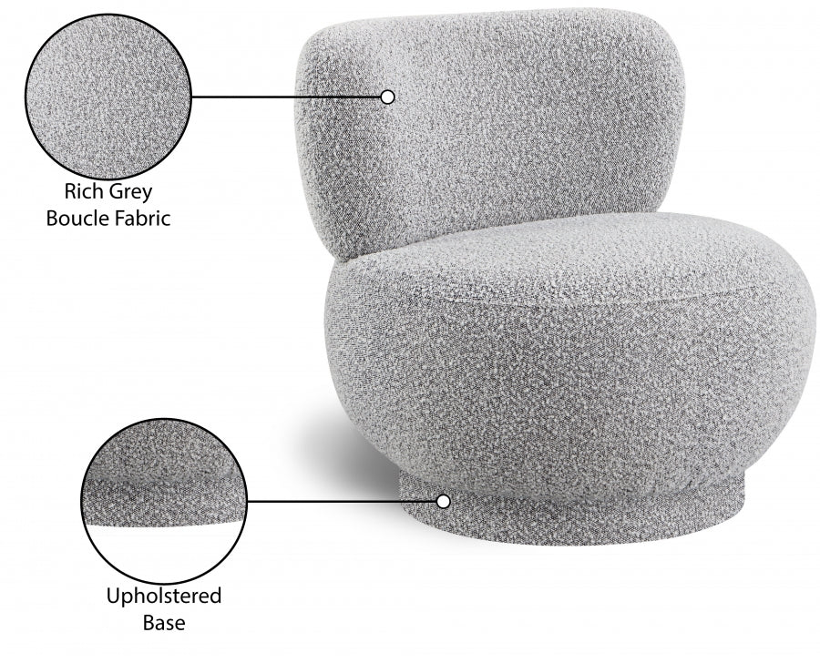 Fauteuil d'appoint rembourré en chenille Vivi