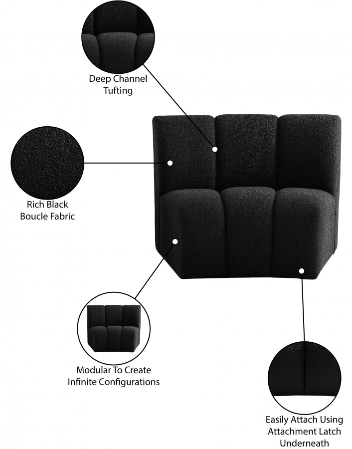Infinity Boucle Fabric Upholstered Modular Chair