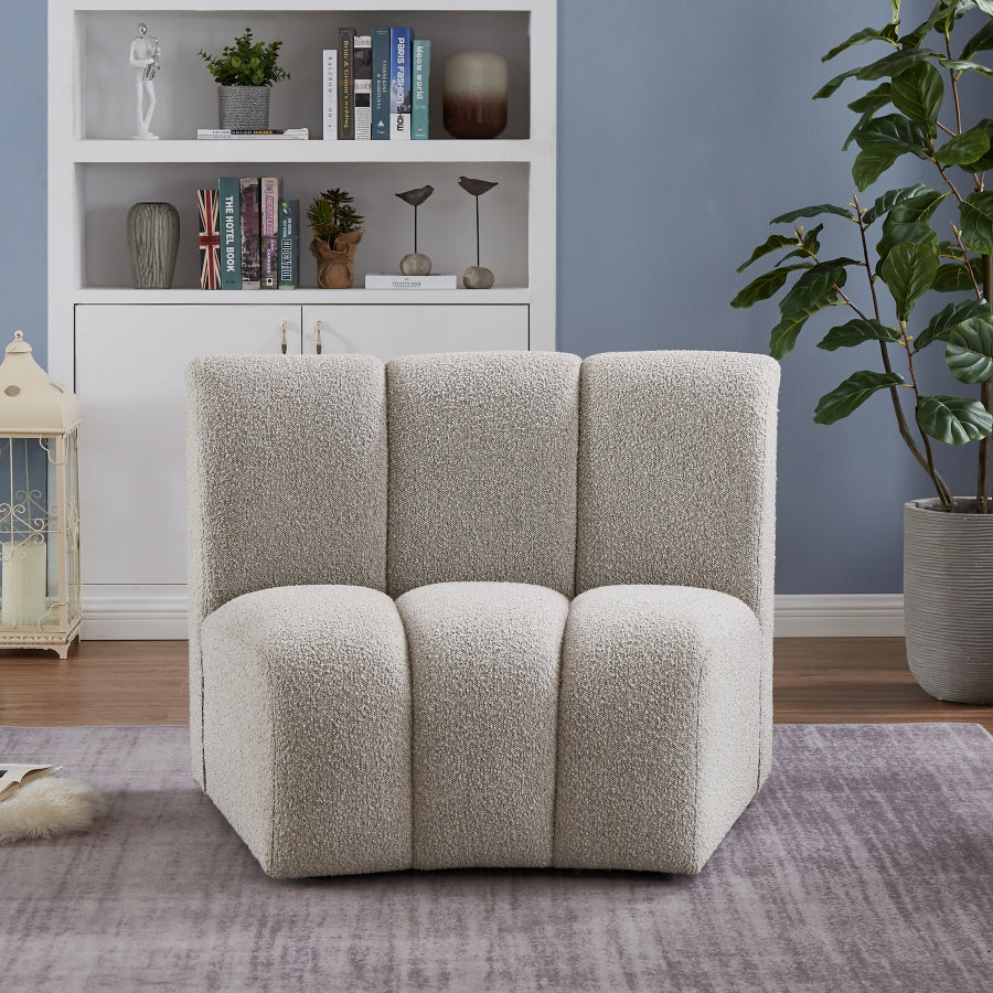 Infinity Boucle Fabric Upholstered Modular Chair