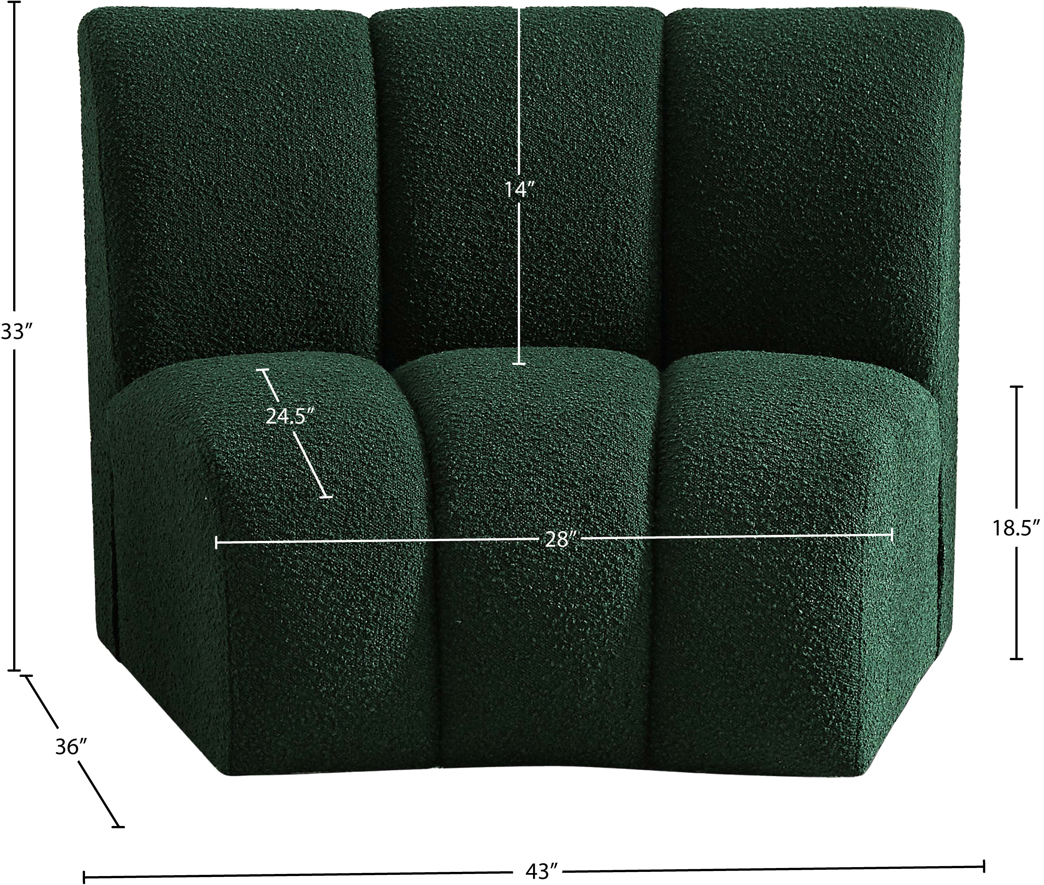 Infinity Boucle Fabric Upholstered Modular Chair