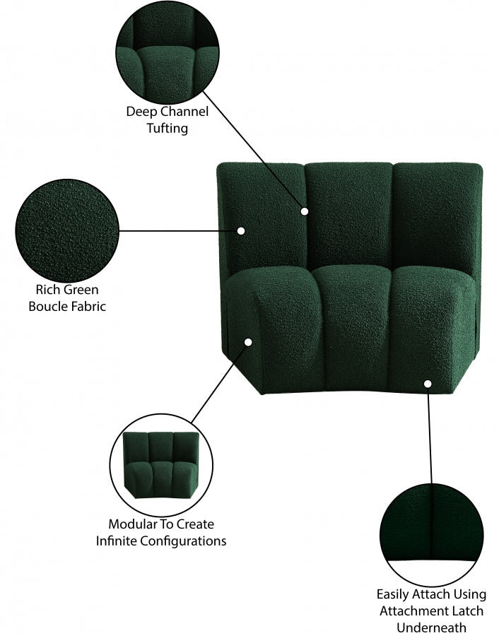 Infinity Boucle Fabric Upholstered Modular Chair