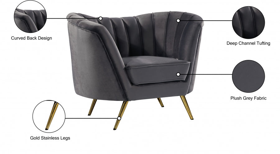 Fauteuil d'appoint rembourré en chenille Vivi