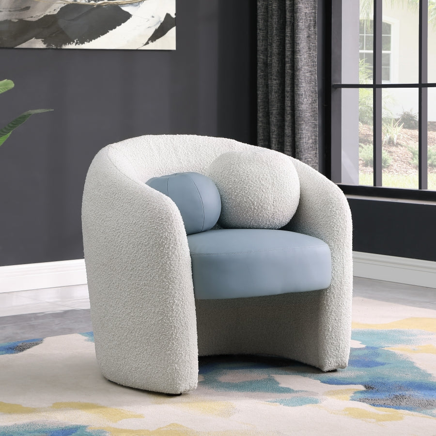 Fauteuil d'appoint rembourré en chenille Vivi
