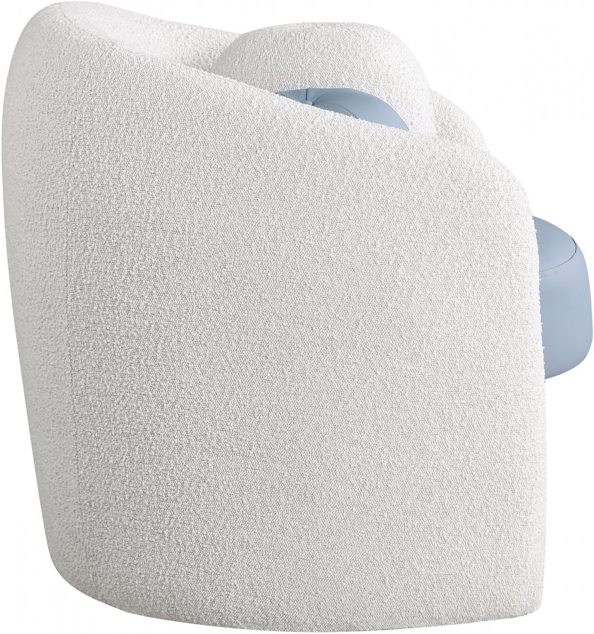 Fauteuil d'appoint rembourré en chenille Vivi