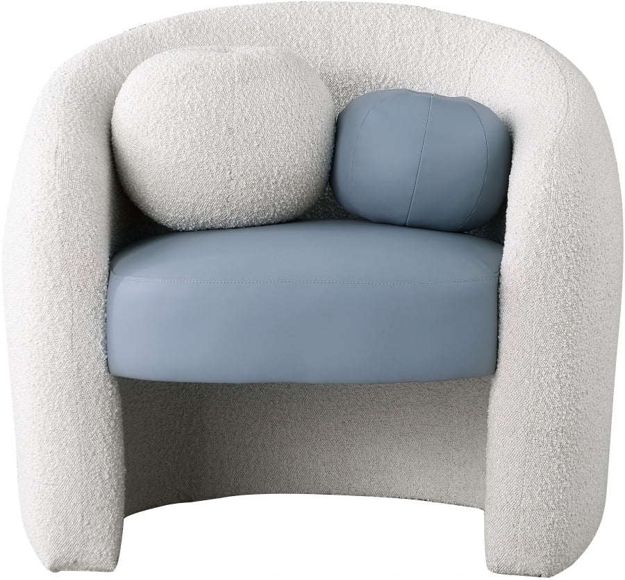 Fauteuil d'appoint rembourré en chenille Vivi