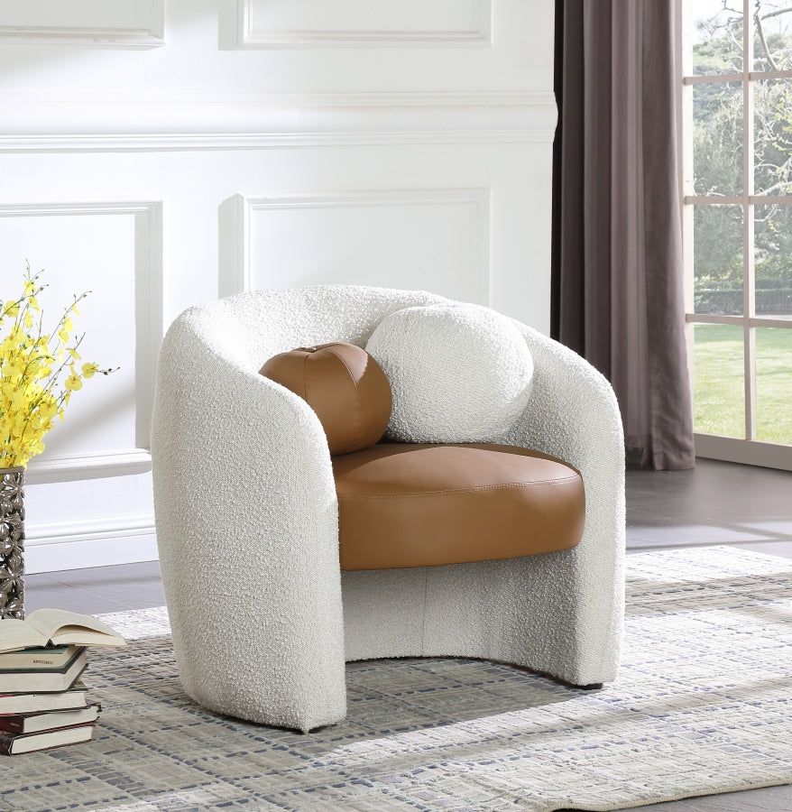 Fauteuil d'appoint rembourré en chenille Vivi
