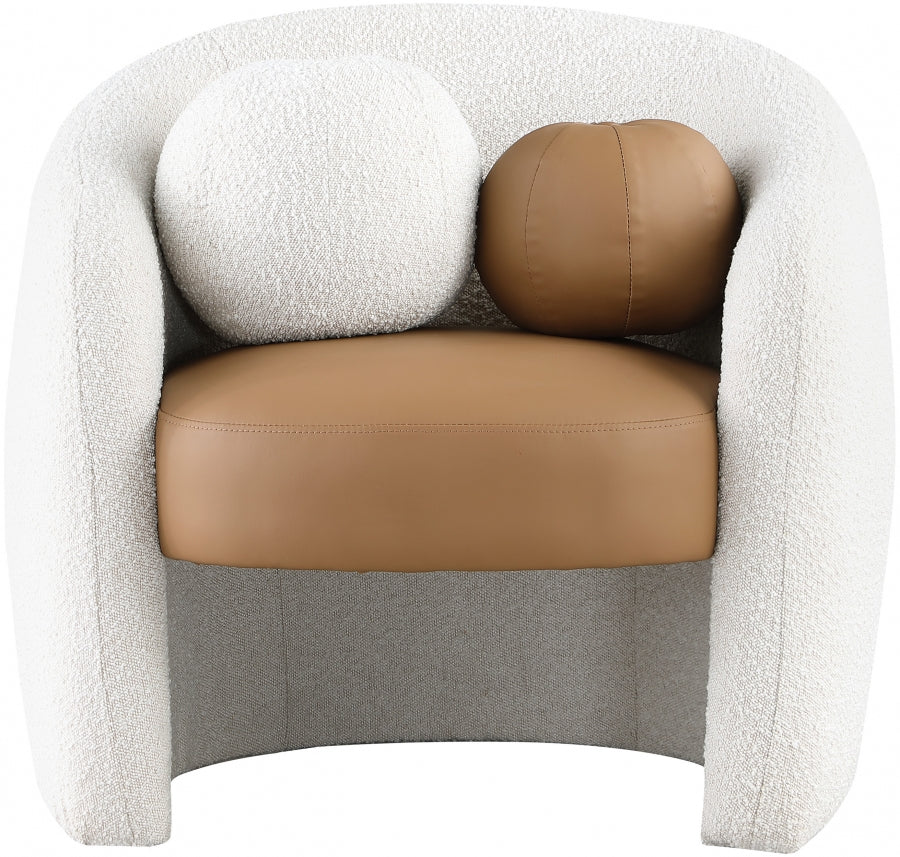 Fauteuil d'appoint rembourré en chenille Vivi