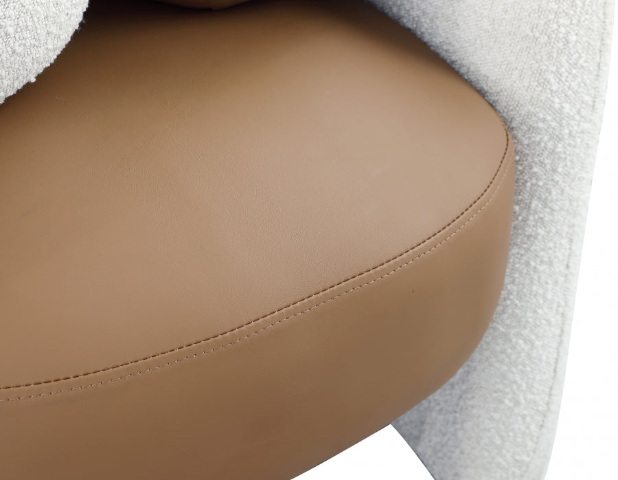 Fauteuil d'appoint rembourré en chenille Vivi