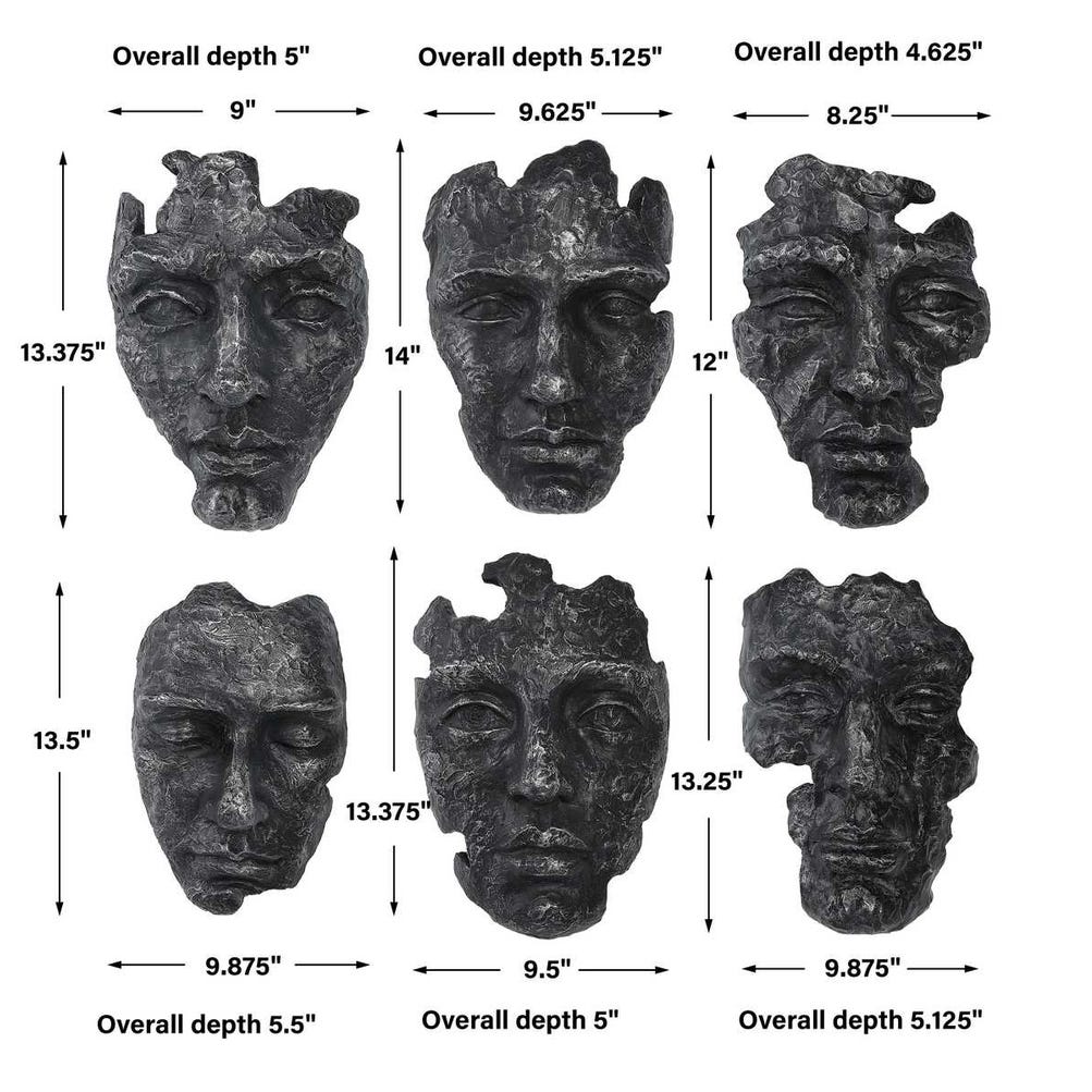 Self-Portrait Wall Decor, S/6