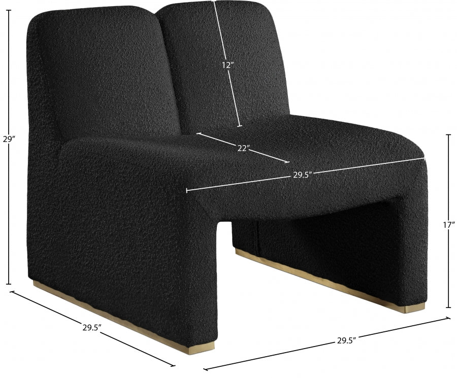 Fauteuil d'appoint rembourré en chenille Vivi