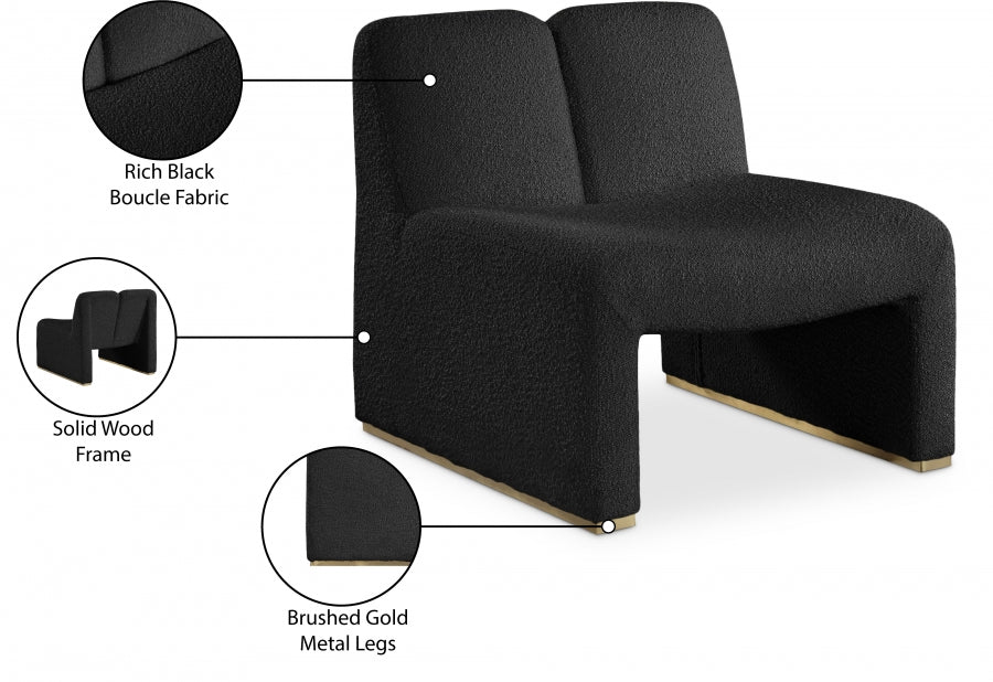 Fauteuil d'appoint rembourré en chenille Vivi
