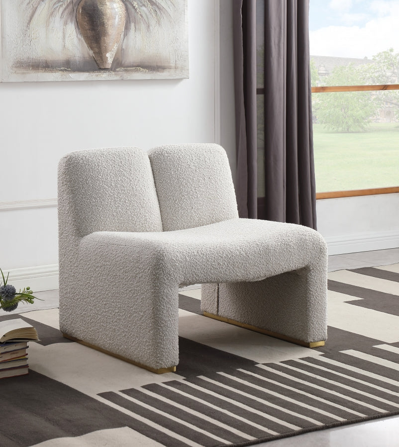 Fauteuil d'appoint rembourré en chenille Vivi
