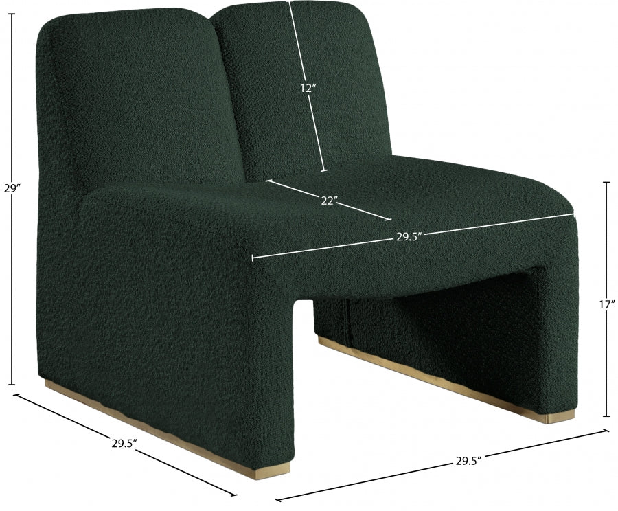 Fauteuil d'appoint rembourré en chenille Vivi