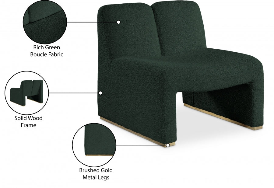 Fauteuil d'appoint rembourré en chenille Vivi