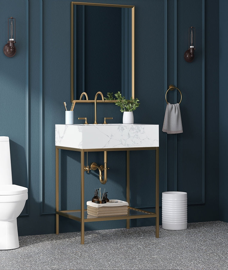 Meuble-lavabo mural pour salle de bain avec lavabo inclus