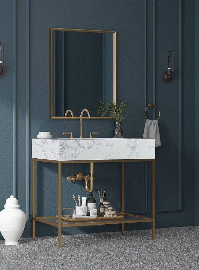 Meuble-lavabo mural pour salle de bain avec lavabo inclus