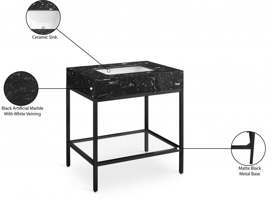 Meuble-lavabo mural pour salle de bain avec lavabo inclus