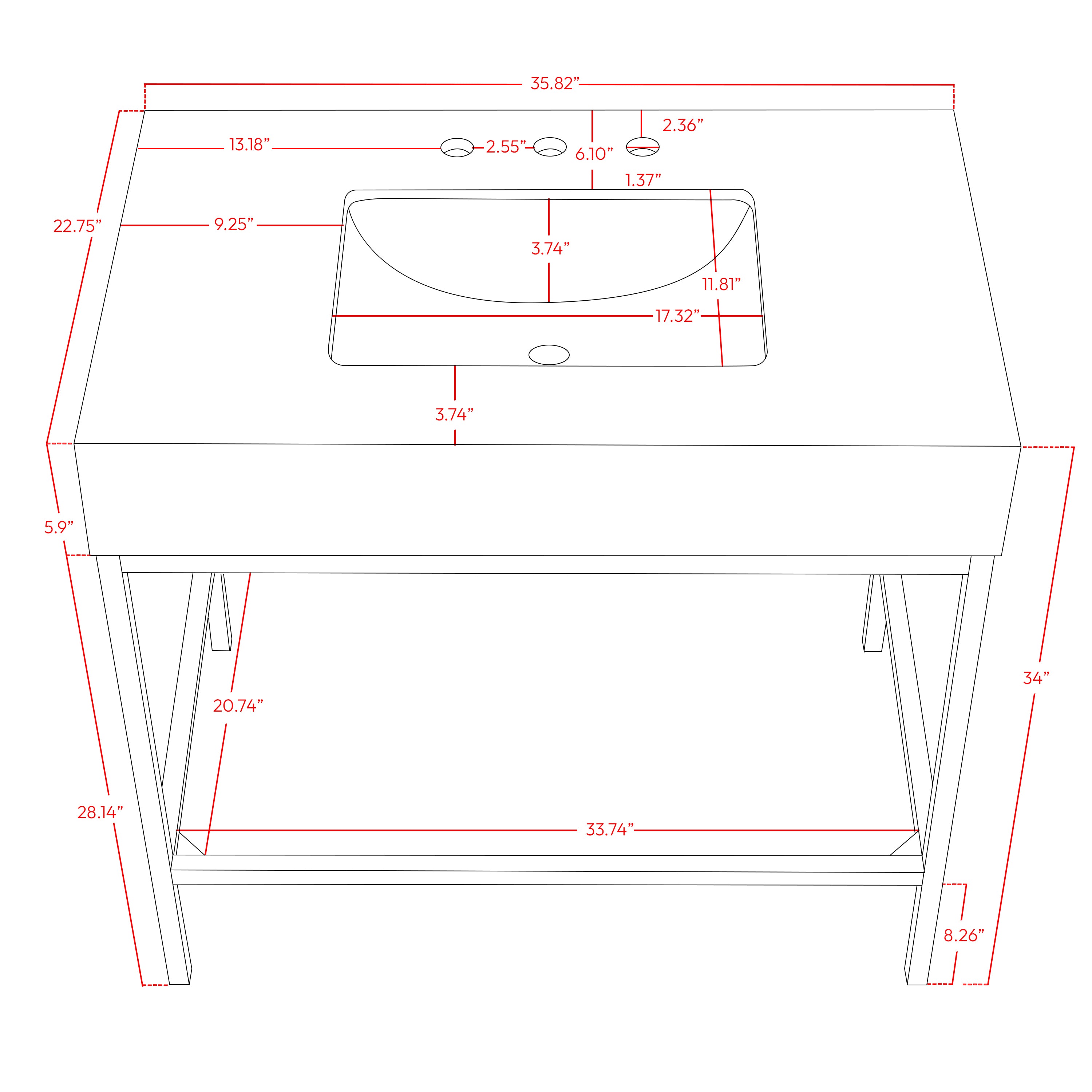 Meuble-lavabo mural pour salle de bain avec lavabo inclus