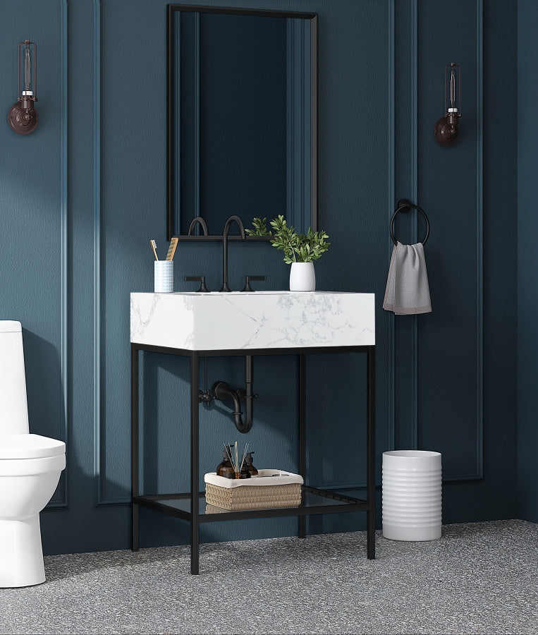Meuble-lavabo mural pour salle de bain avec lavabo inclus