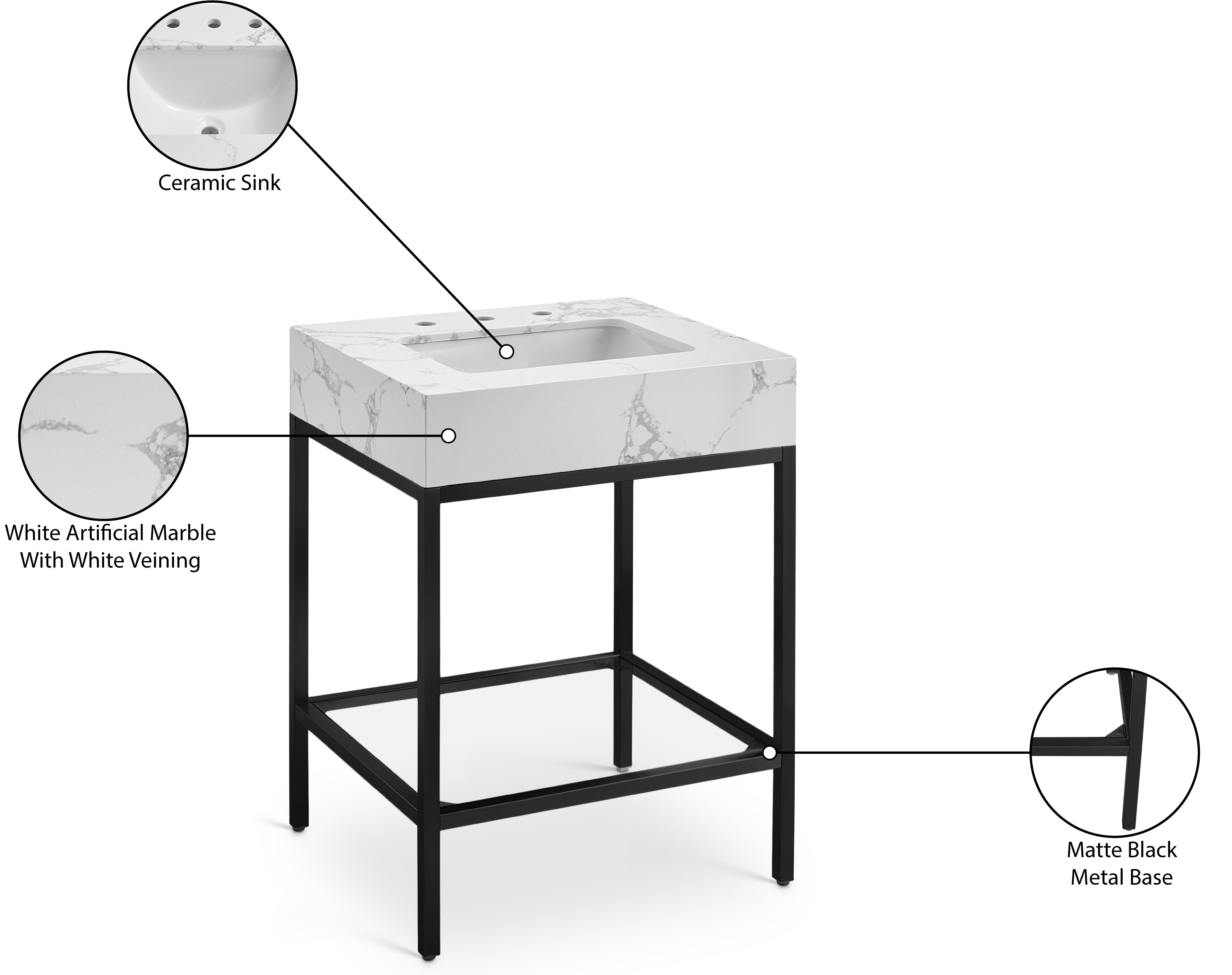 Meuble-lavabo mural pour salle de bain avec lavabo inclus