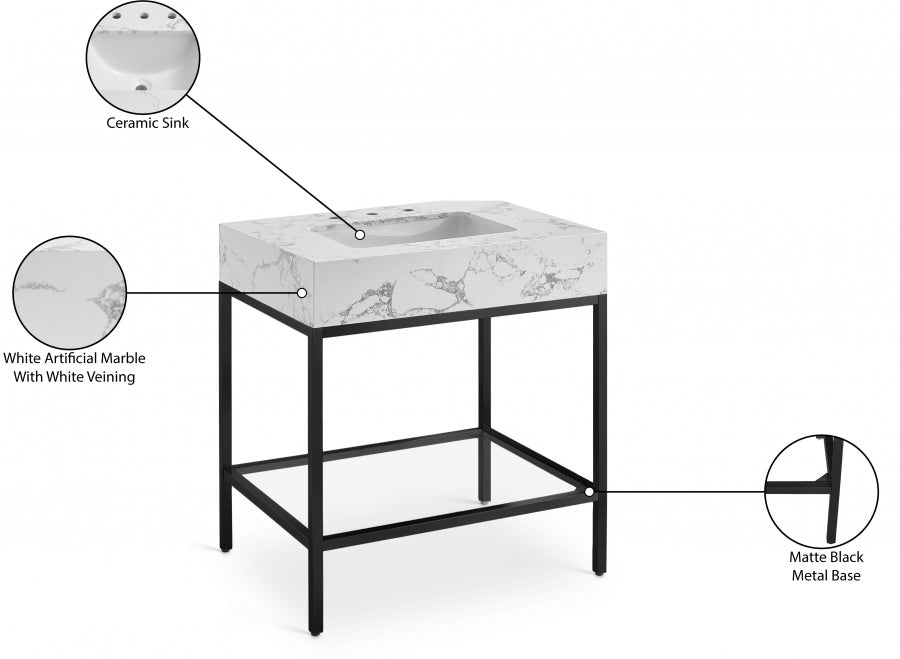 Meuble-lavabo mural pour salle de bain avec lavabo inclus