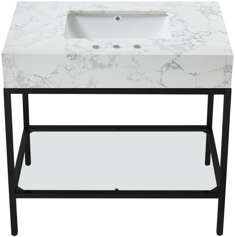 Meuble-lavabo mural pour salle de bain avec lavabo inclus