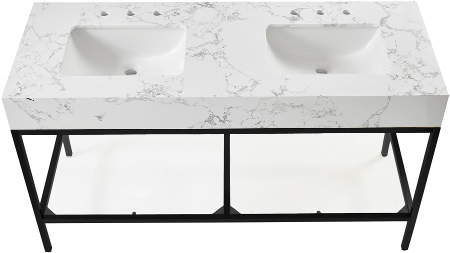 Meuble-lavabo mural pour salle de bain avec lavabo inclus