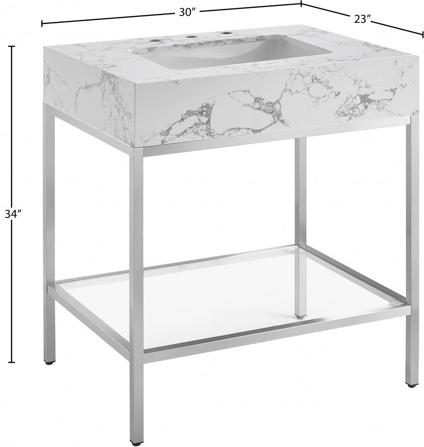 Meuble-lavabo mural pour salle de bain avec lavabo inclus