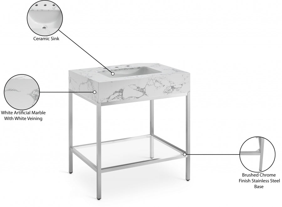 Meuble-lavabo mural pour salle de bain avec lavabo inclus