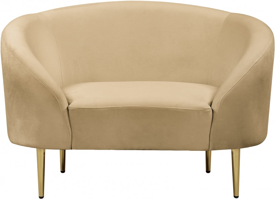 Fauteuil d'appoint rembourré en chenille Vivi