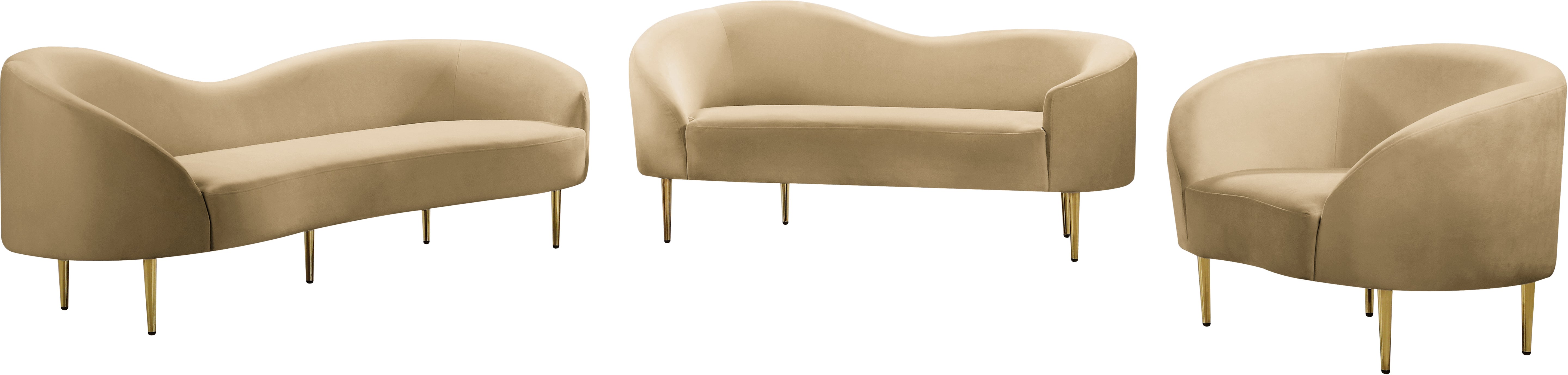 Fauteuil d'appoint rembourré en chenille Vivi