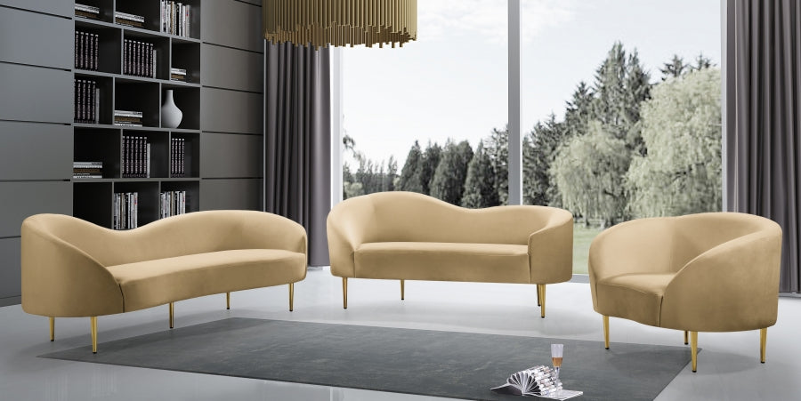Fauteuil d'appoint rembourré en chenille Vivi