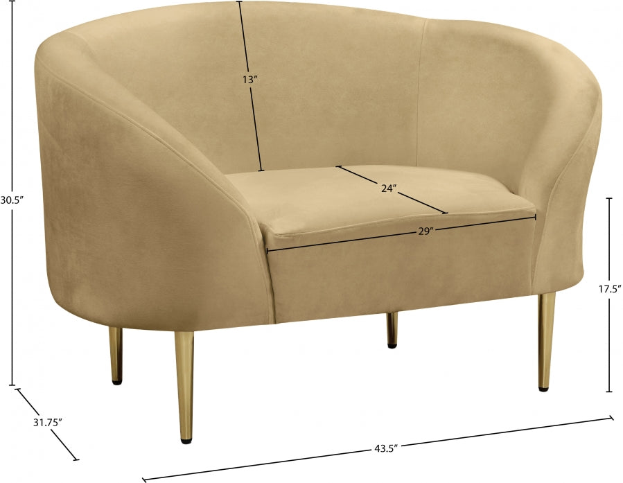Fauteuil d'appoint rembourré en chenille Vivi
