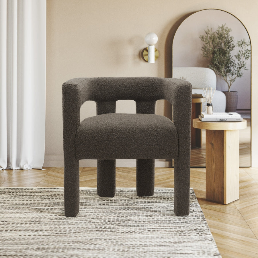 Fauteuil d'appoint rembourré en chenille Vivi