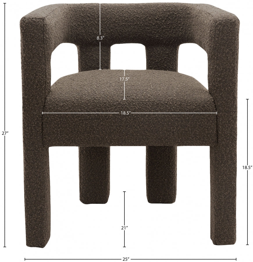 Fauteuil d'appoint rembourré en chenille Vivi