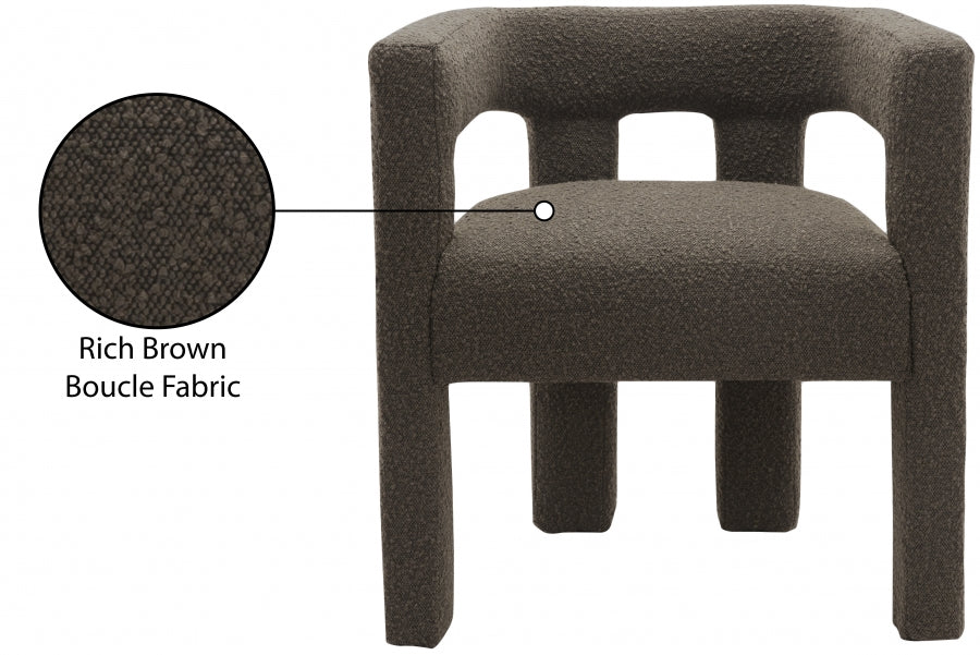 Fauteuil d'appoint rembourré en chenille Vivi