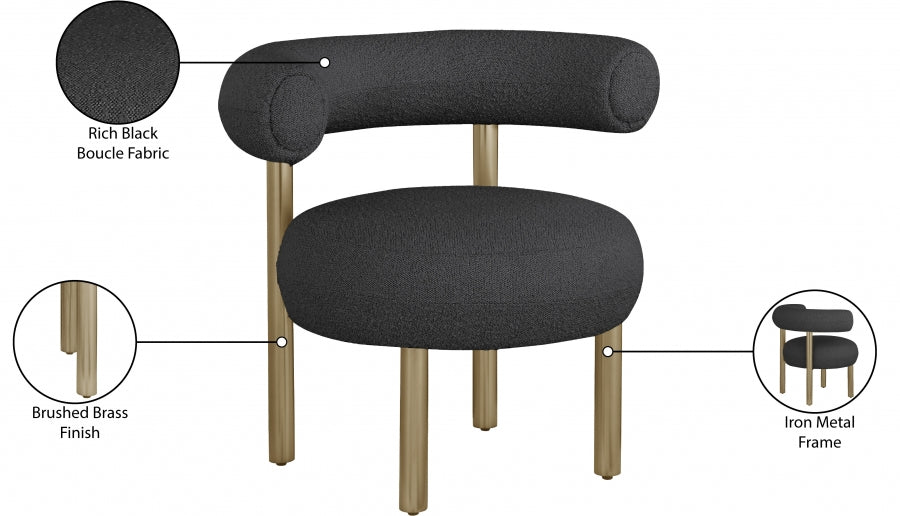 Fauteuil d'appoint rembourré en chenille Vivi