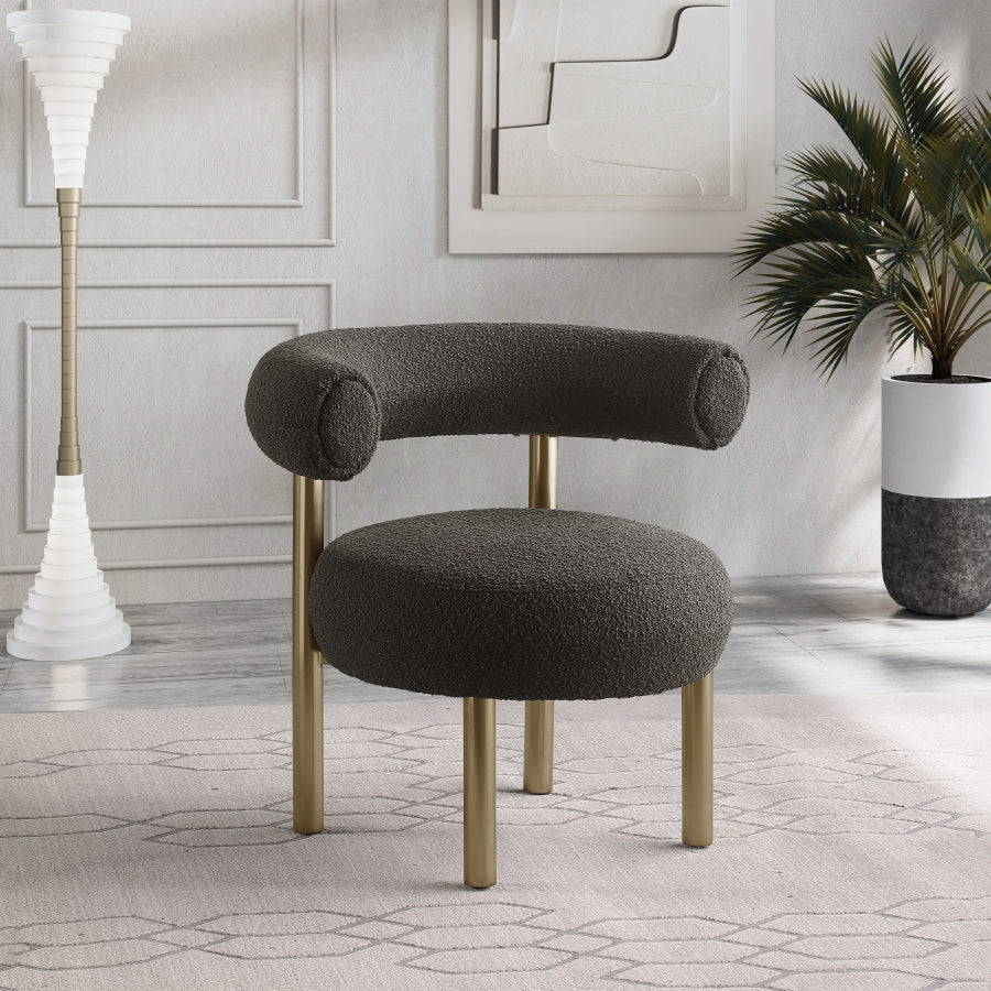 Fauteuil d'appoint rembourré en chenille Vivi